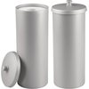 image:imageiDesign Freestanding Bathroom Toilet Paper Storage Holder with Lid Bronze  For 3 Extra RollsSilver