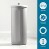 image:imageiDesign Freestanding Bathroom Toilet Paper Storage Holder with Lid Bronze  For 3 Extra RollsSilver