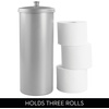 image:imageiDesign Freestanding Bathroom Toilet Paper Storage Holder with Lid Bronze  For 3 Extra RollsSilver