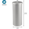 image:imageiDesign Freestanding Bathroom Toilet Paper Storage Holder with Lid Bronze  For 3 Extra RollsSilver
