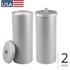 image:imageiDesign Freestanding Bathroom Toilet Paper Storage Holder with Lid Bronze  For 3 Extra RollsSilver