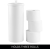 image:imageiDesign Freestanding Bathroom Toilet Paper Storage Holder with Lid Bronze  For 3 Extra RollsWhite