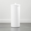 image:imageiDesign Freestanding Bathroom Toilet Paper Storage Holder with Lid Bronze  For 3 Extra RollsWhite