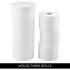 image:imageiDesign Freestanding Bathroom Toilet Paper Storage Holder with Lid Bronze  For 3 Extra RollsWhite