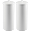 image:imageiDesign Freestanding Bathroom Toilet Paper Storage Holder with Lid Bronze  For 3 Extra RollsWhite