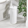 image:imageiDesign Freestanding Bathroom Toilet Paper Storage Holder with Lid Bronze  For 3 Extra RollsWhite
