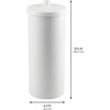 image:imageiDesign Freestanding Bathroom Toilet Paper Storage Holder with Lid Bronze  For 3 Extra RollsWhite