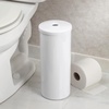 image:imageiDesign Freestanding Bathroom Toilet Paper Storage Holder with Lid Bronze  For 3 Extra RollsWhite