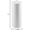 image:imageiDesign Freestanding Bathroom Toilet Paper Storage Holder with Lid Bronze  For 3 Extra RollsWhite