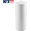 image:imageiDesign Freestanding Bathroom Toilet Paper Storage Holder with Lid Bronze  For 3 Extra RollsWhite