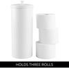 image:imageiDesign Freestanding Bathroom Toilet Paper Storage Holder with Lid Bronze  For 3 Extra RollsWhite