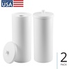 image:imageiDesign Freestanding Bathroom Toilet Paper Storage Holder with Lid Bronze  For 3 Extra RollsWhite