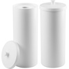 image:imageiDesign Freestanding Bathroom Toilet Paper Storage Holder with Lid Bronze  For 3 Extra RollsWhite