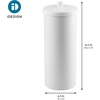 image:imageiDesign Freestanding Bathroom Toilet Paper Storage Holder with Lid Bronze  For 3 Extra RollsWhite