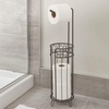 image:imageiDesign Freestanding Toilet Paper Holder Bronze  3Roll ReserveBronze