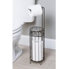 image:imageiDesign Freestanding Toilet Paper Holder Bronze  3Roll ReserveBronze