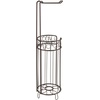 image:imageiDesign Freestanding Toilet Paper Holder Bronze  3Roll ReserveBronze