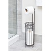image:imageiDesign Freestanding Toilet Paper Holder Bronze  3Roll ReserveMatte Black