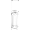 image:imageiDesign Freestanding Toilet Paper Holder Bronze  3Roll ReserveSilver