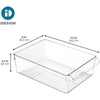 image:imageiDesign Fridge Storage Bin with Handle Clear  Fridge Tray For Cheeses and SnacksPack of 1