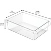 image:imageiDesign Fridge Storage Bin with Handle Clear  Fridge Tray For Cheeses and SnacksPack of 2