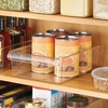 image:imageiDesign Fridge Storage Bin with Handle Clear  Fridge Tray For Cheeses and SnacksPack of 2