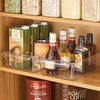 image:imageiDesign Fridge Storage Bin with Handle Clear  Fridge Tray For Cheeses and SnacksPack of 4
