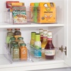 image:imageiDesign Fridge Storage Bin with Handle Set of 4 Clear  Fridge Tray for Meats and CheesesPack of 1