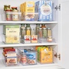 image:imageiDesign Fridge Storage Bin with Handle Set of 4 Clear  Fridge Tray for Meats and CheesesPack of 1
