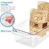 image:imageiDesign Fridge Storage Bin with Handle Set of 4 Clear  Fridge Tray for Meats and CheesesPack of 1
