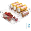 image:imageiDesign Fridge Storage Bin with Handle Set of 4 Clear  Fridge Tray for Meats and CheesesPack of 2