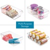 image:imageiDesign Fridge Storage Bin with Handle Set of 4 Clear  Fridge Tray for Meats and CheesesPack of 2