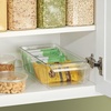 image:imageiDesign Fridge Storage Bin with Handle Set of 4 Clear  Fridge Tray for Meats and CheesesPack of 2