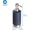image:imageiDesign Hand Soap Dispenser Navy BlueBrushed Nickel  Refillable For Bathroom or Kitchen Pump BottleMatte NavyBrushed Nickel