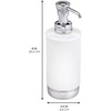 image:imageiDesign Hand Soap Dispenser Navy BlueBrushed Nickel  Refillable For Bathroom or Kitchen Pump BottleWhite