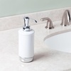 image:imageiDesign Hand Soap Dispenser Navy BlueBrushed Nickel  Refillable For Bathroom or Kitchen Pump BottleWhite