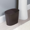 image:imageiDesign Kent Oval Wastebasket Trash Can for Bathroom Kitchen Office  GrayBronze  Set of 2