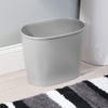 image:imageiDesign Kent Oval Wastebasket Trash Can for Bathroom Kitchen Office  GraySilver
