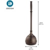 image:imageiDesign Kent Plastic Plunger with Cover Set Bronze  596 x 596 x 2166 For Master Guest Kids Office Bathroom Cleaning and StorageToilet Plunger