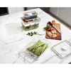 image:imageiDesign Large Fridge Produce Bin with Removable Drainage Tray and Lid  Set of 4  ClearWhitePack of 1