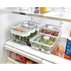 image:imageiDesign Large Fridge Produce Bin with Removable Drainage Tray and Lid  Set of 4  ClearWhitePack of 1