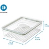 image:imageiDesign Large Fridge Produce Bin with Removable Drainage Tray and Lid  Set of 4  ClearWhitePack of 1