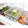 image:imageiDesign Large Fridge Produce Bin with Removable Drainage Tray and Lid  Set of 4  ClearWhitePack of 1