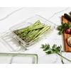 image:imageiDesign Large Fridge Produce Bin with Removable Drainage Tray and Lid  Set of 4  ClearWhitePack of 1