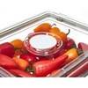image:imageiDesign Large Fridge Produce Bin with Removable Drainage Tray and Lid  Set of 4  ClearWhitePack of 4