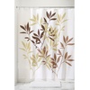 image:imageiDesign Laurel Fabric Polyester Shower Curtain 72 x 72  GrayBlue  1085 L x 87 W x 105 H Bathroom CurtainBrown