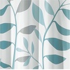 image:imageiDesign Laurel Fabric Polyester Shower Curtain 72 x 72  GrayBlue  1085 L x 87 W x 105 H Bathroom CurtainLaurel Gray and Blue