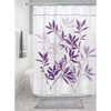 image:imageiDesign Laurel Fabric Polyester Shower Curtain 72 x 72  GrayBlue  1085 L x 87 W x 105 H Bathroom CurtainPurple