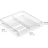 image:imageiDesign Linus BPAFree Plastic Divided Drawer Organizer Tray135 x 1325 x 225 Clear 6 Section4 Section