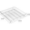 image:imageiDesign Linus BPAFree Plastic Divided Drawer Organizer Tray135 x 1325 x 225 Clear 6 Section6 Section